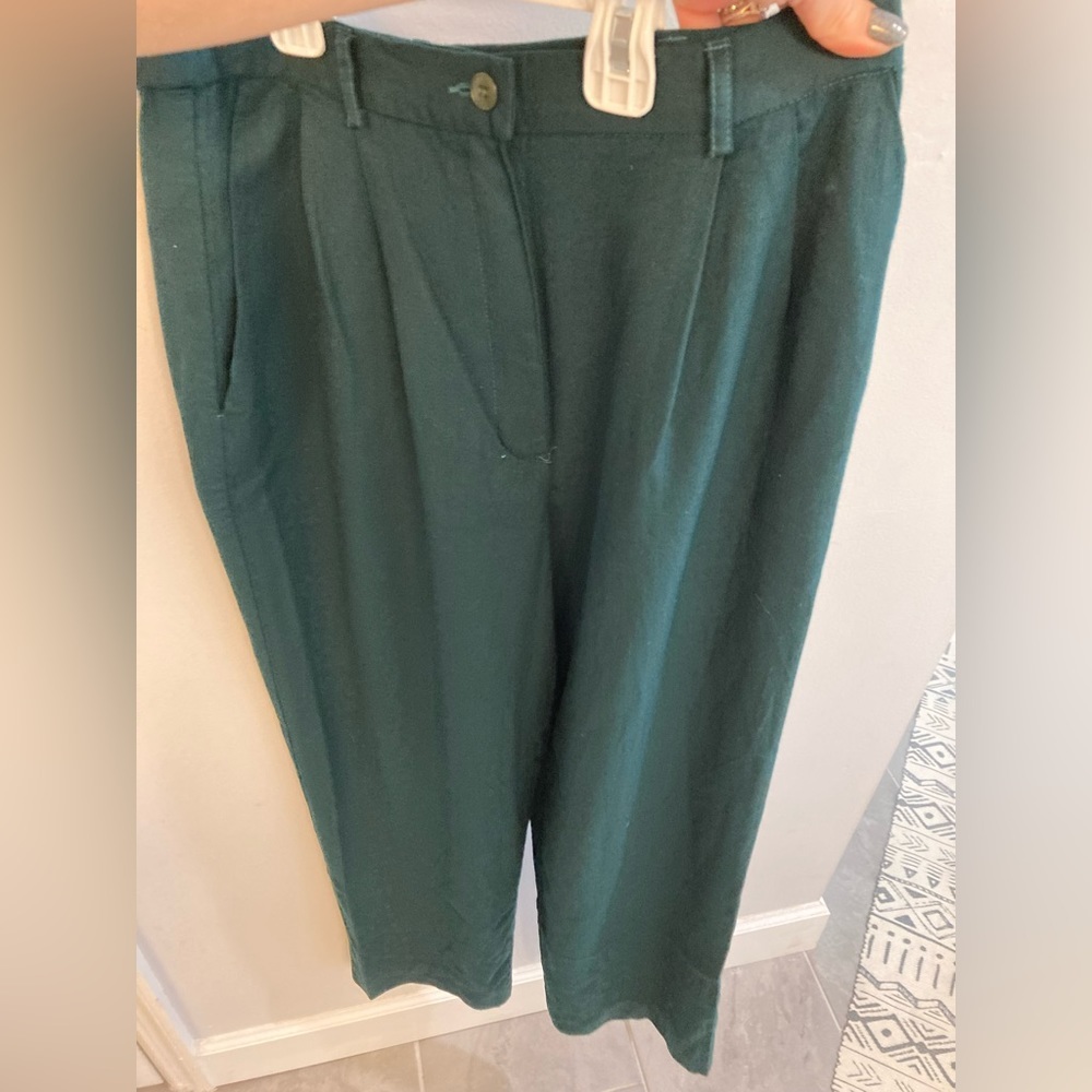 Pendleton vintage 100% wool dark green pants size 12